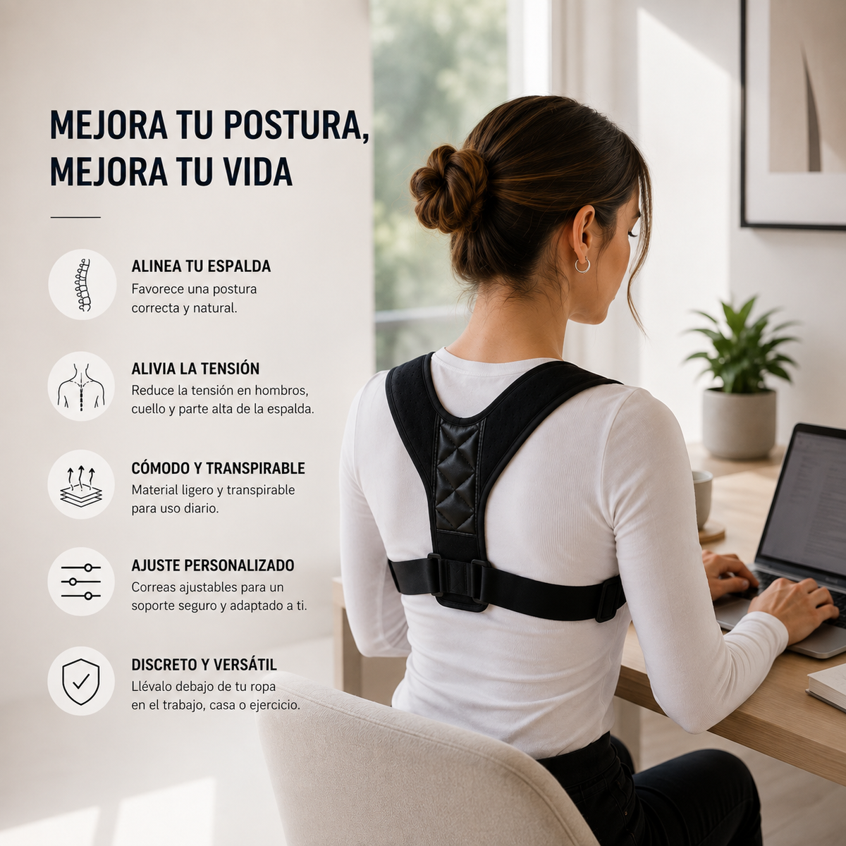 Corrector de Postura Spinelab — Alivia el Dolor de Espalda desde el Primer Uso